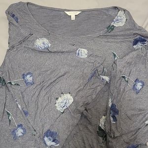 Floral Ruffle Sleeve Blouse